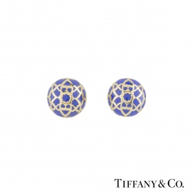Tiffany & Co. Yellow Gold Enamel Earrings
